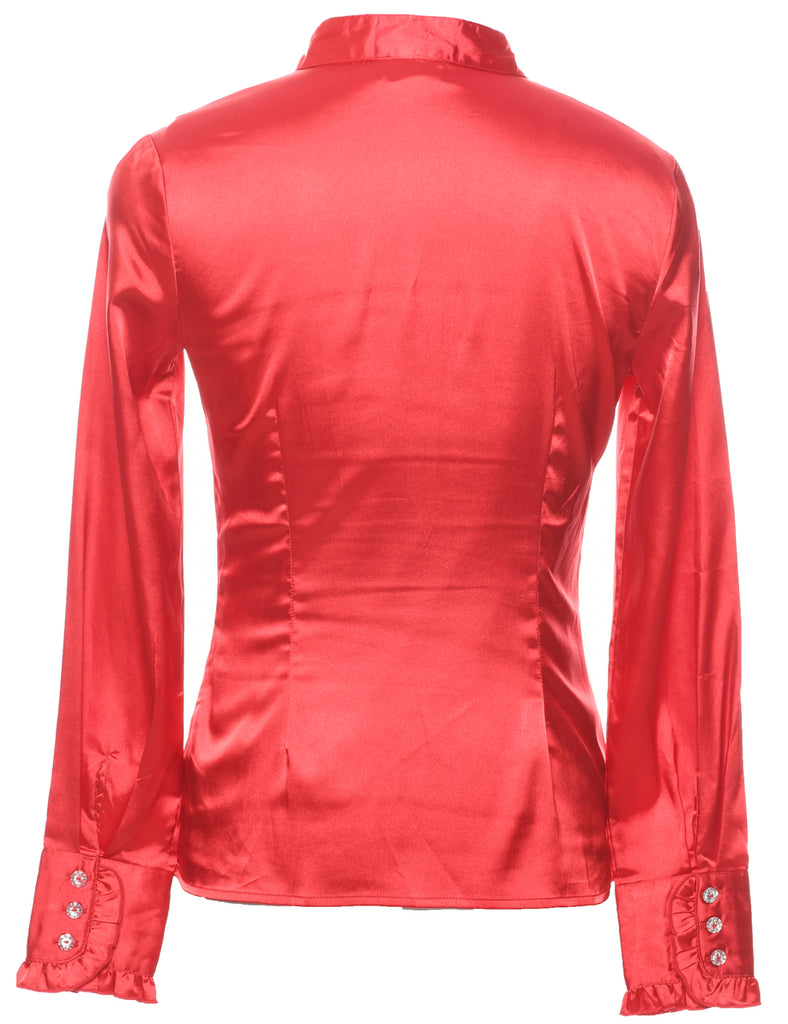 Red Evening Blouse - S