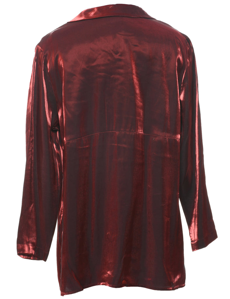 Red Evening Blouse - L