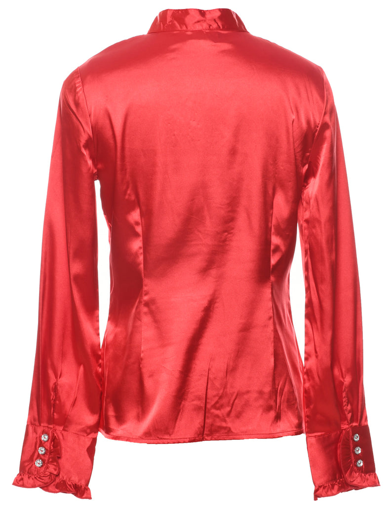 Red Evening Blouse - L