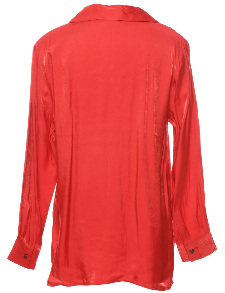Red Evening Blouse - L