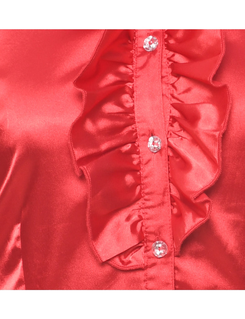 Red Evening Blouse - S