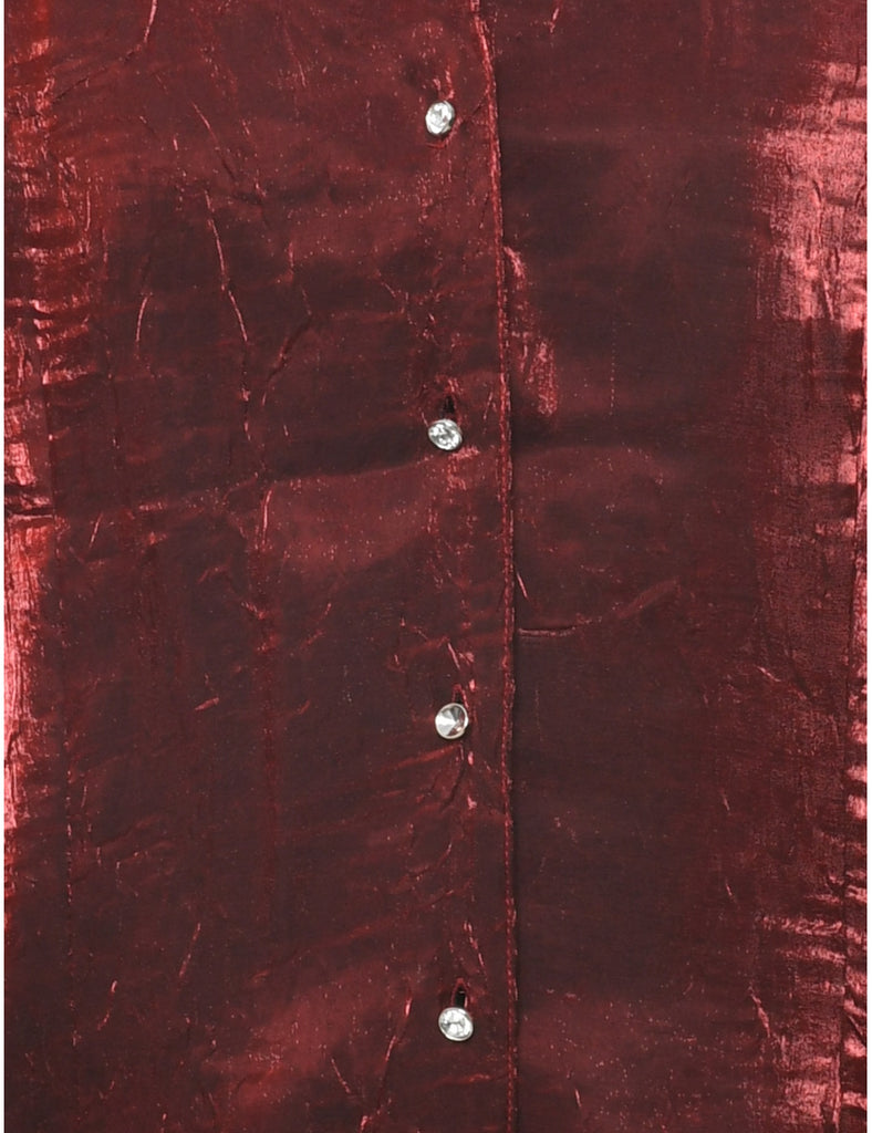 Red Evening Blouse - M