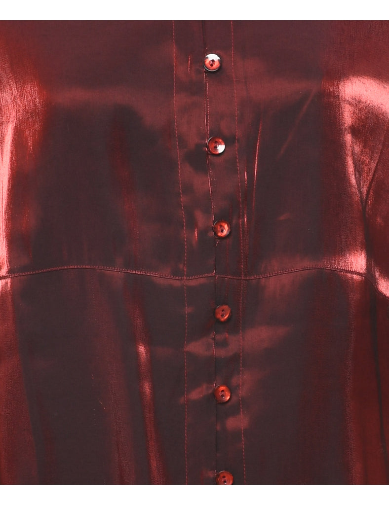 Red Evening Blouse - L