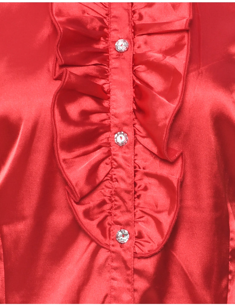 Red Evening Blouse - L