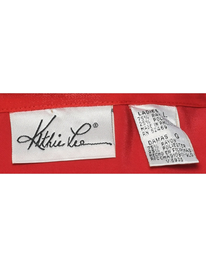 Red Evening Blouse - L