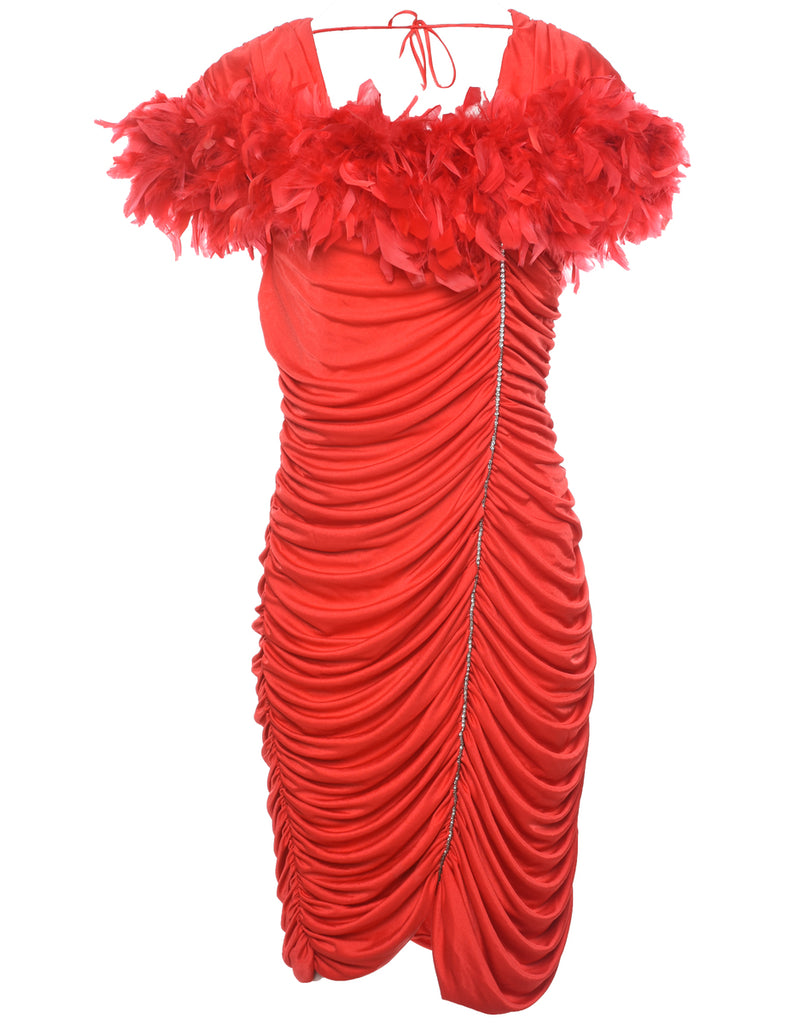 Red Evening Dress - L