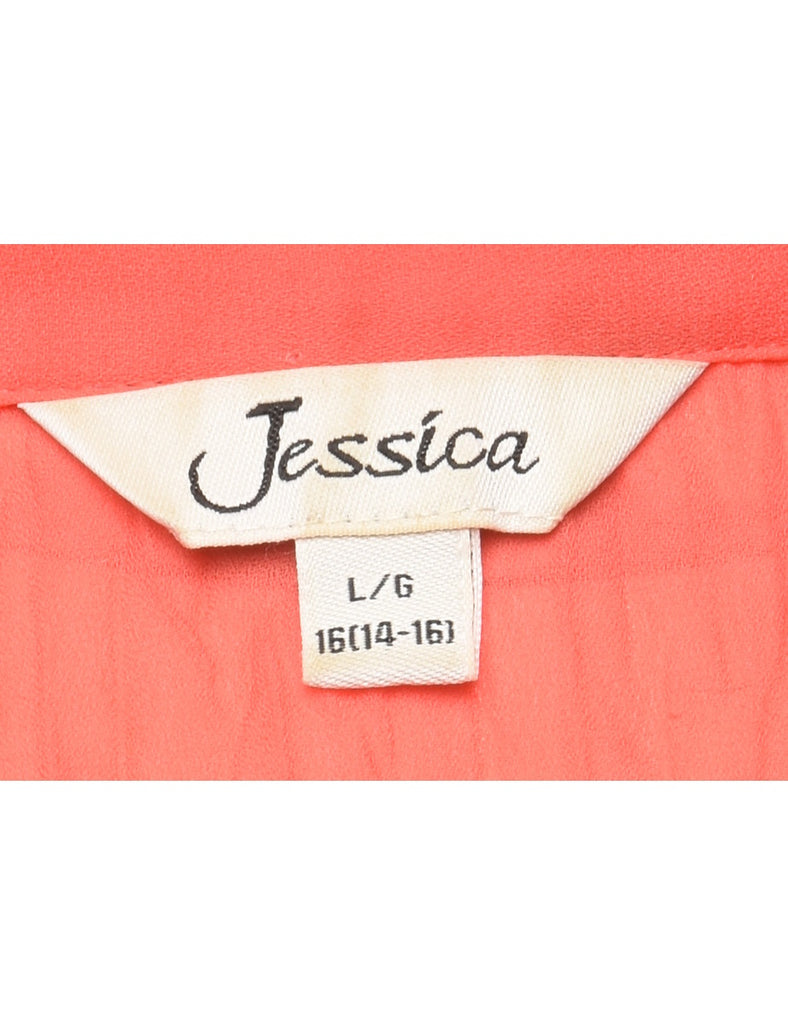 Red Frill Front Blouse - M