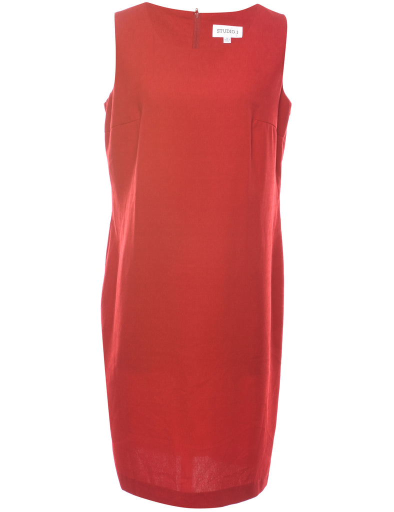 Red Shift Dress - L