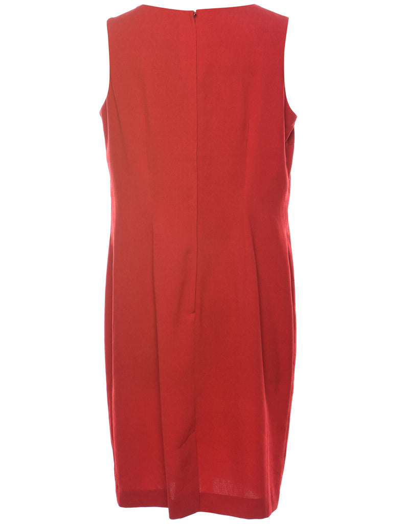 Red Shift Dress - L