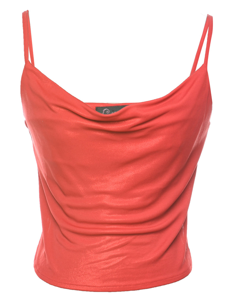 Red Strappy Evening Top - S