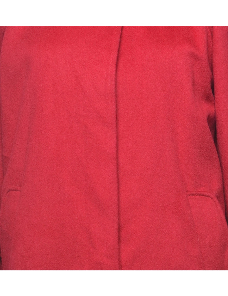 Red Wool Coat - M