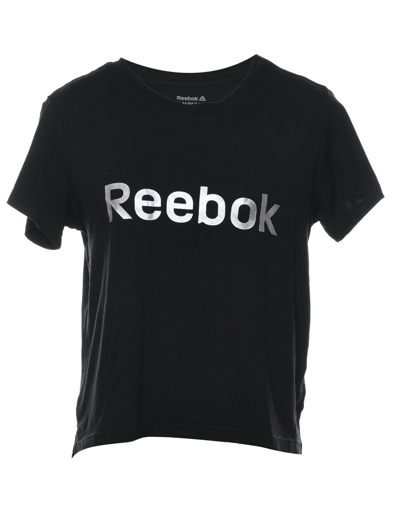 Reebok Black & White Printed T-shirt - M