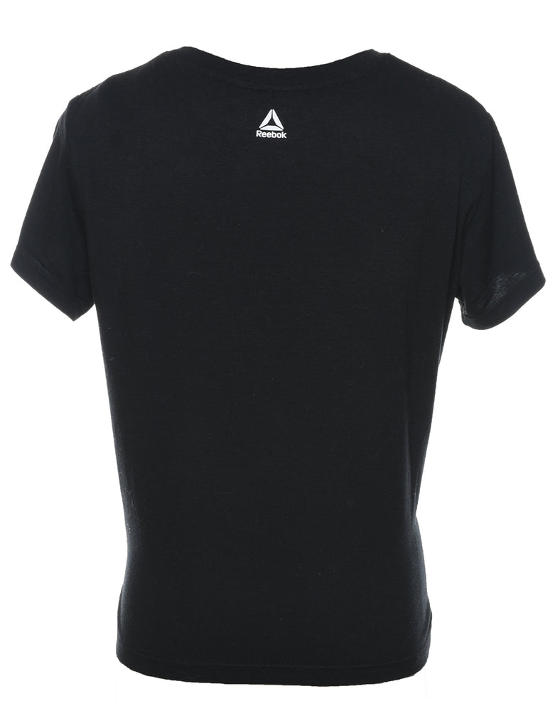 Reebok Black & White Printed T-shirt - M