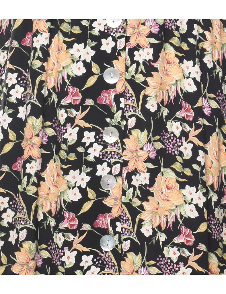 Robbie Bee Floral Shirt Dress - M