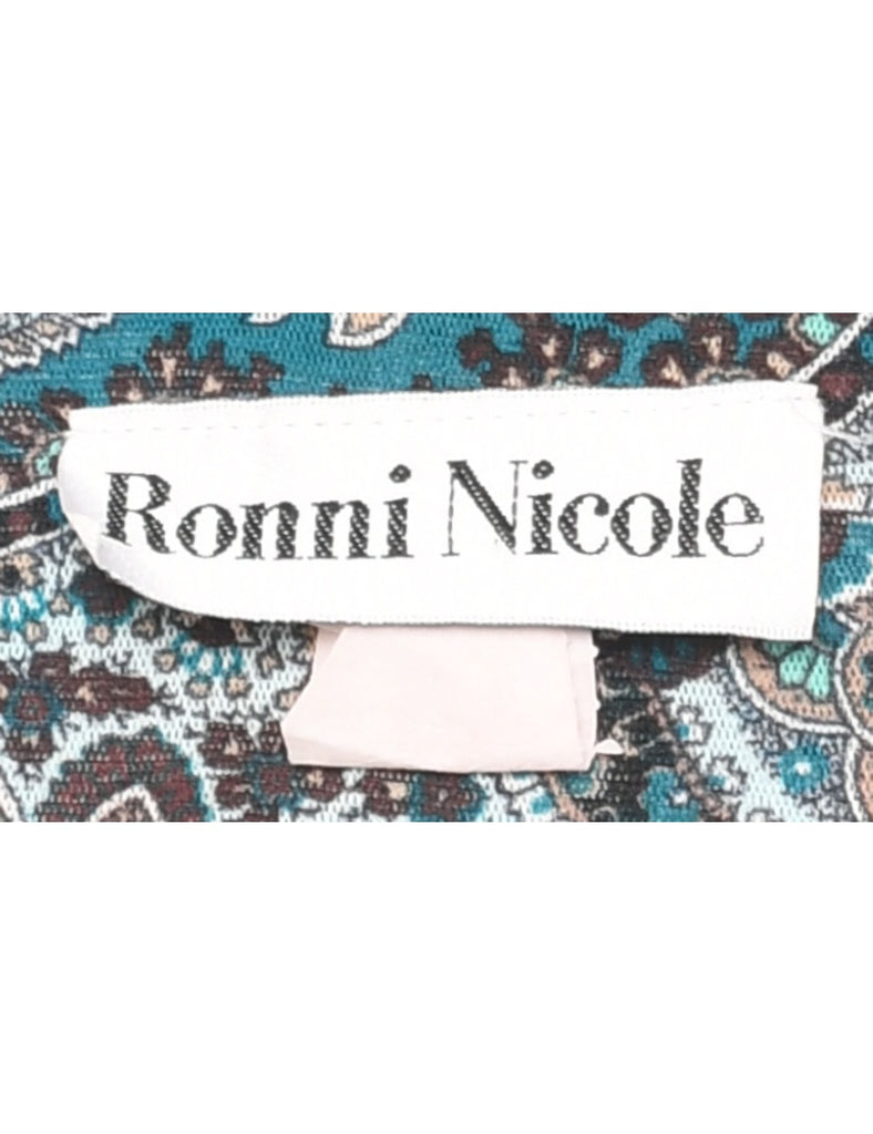 Ronni Nicole Paisley Print Dress - M