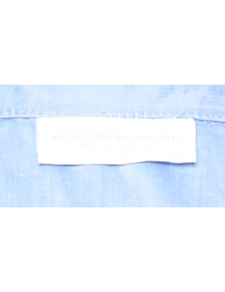 Ruched Blue Shirt - L