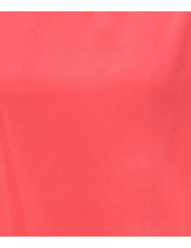 Salmon Pink Silk Top - L