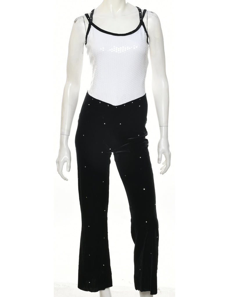 Sequinced Black Jumpsuit - S