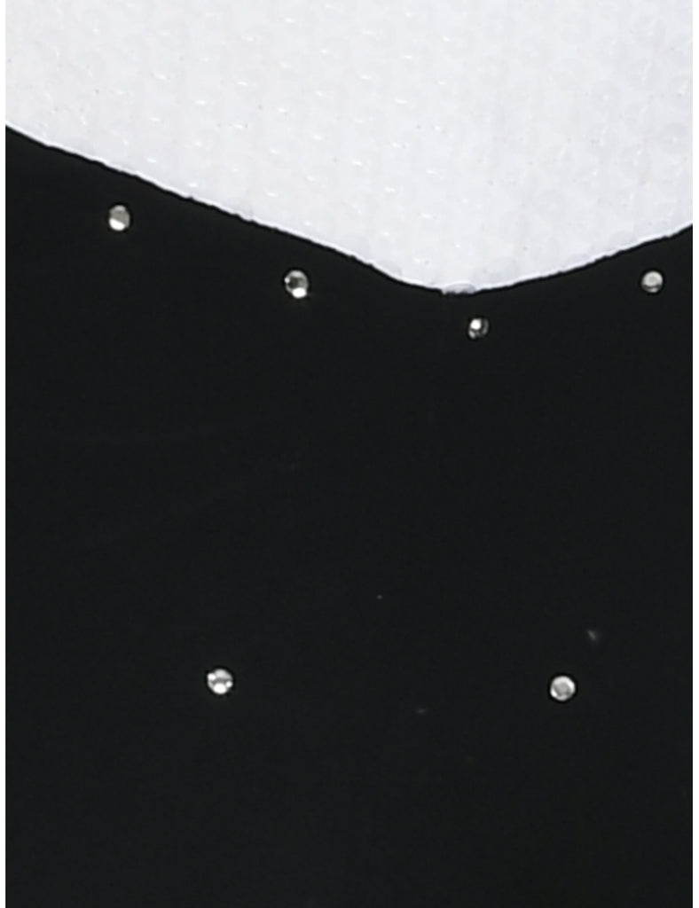 Sequinced Black Jumpsuit - S