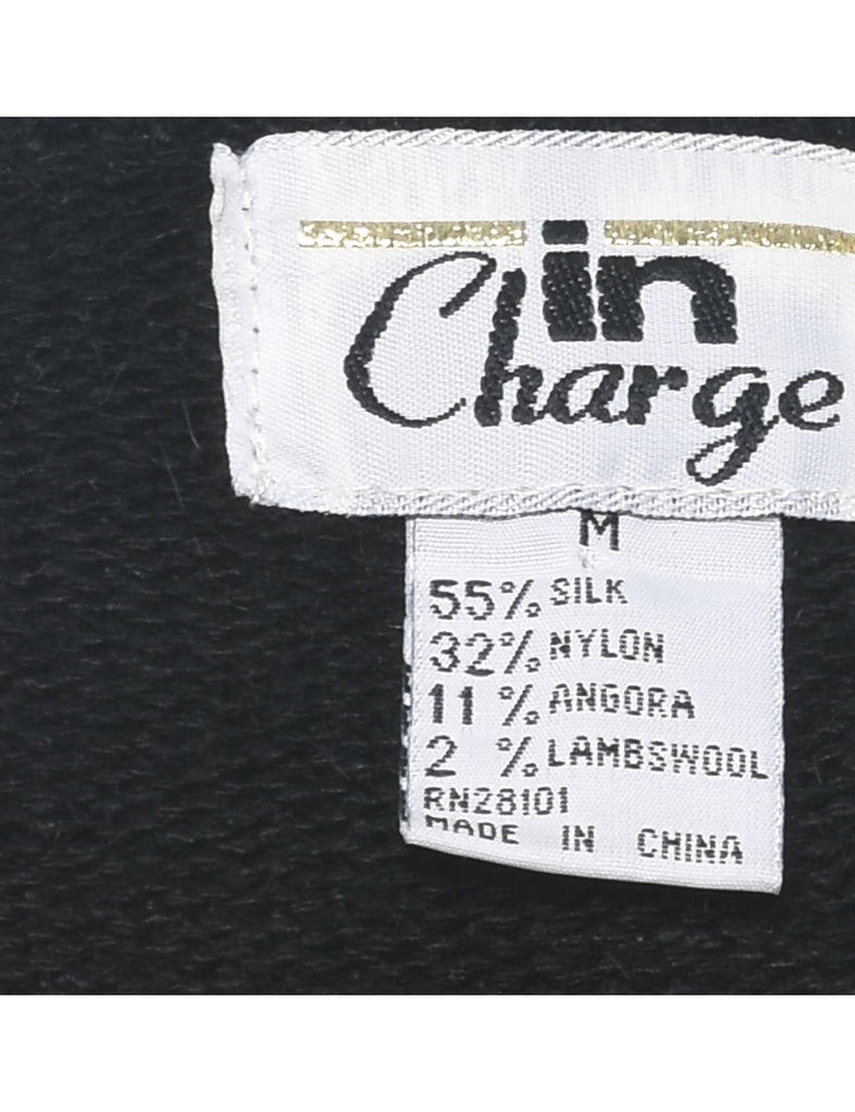 Sequined Black Jumper - M