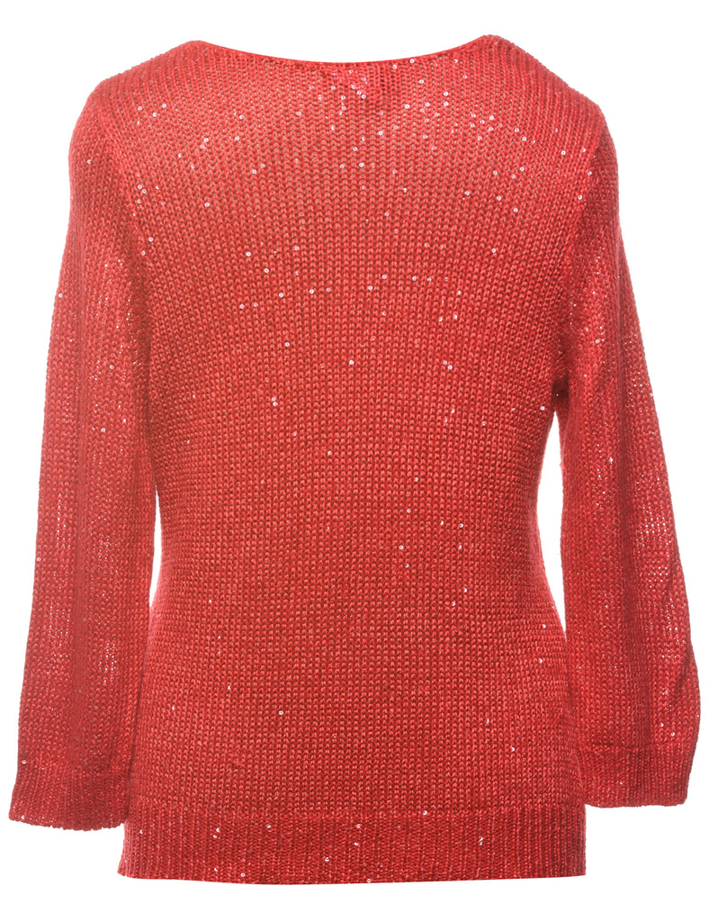 Sequined Chaps Jumper - S