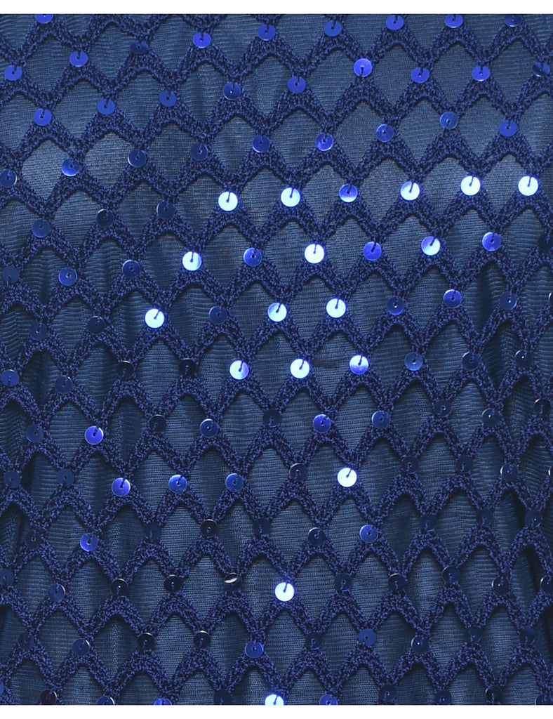 Sequined Crochet Jumper - M