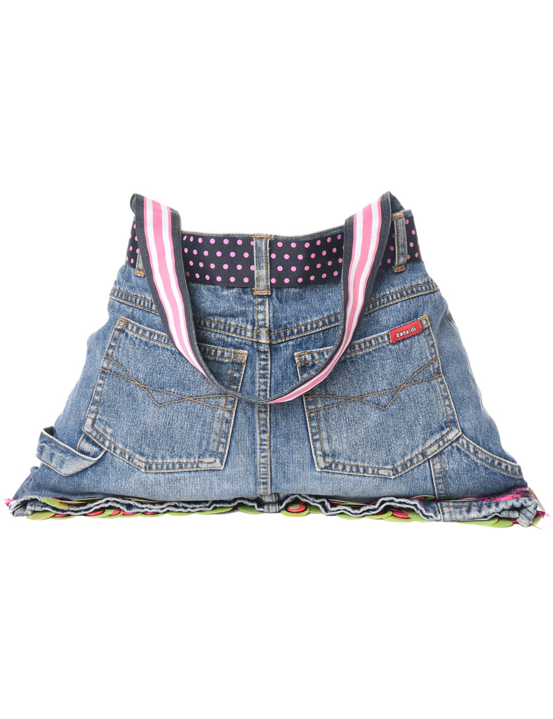 Sequined Denim Y2K Handbag - M