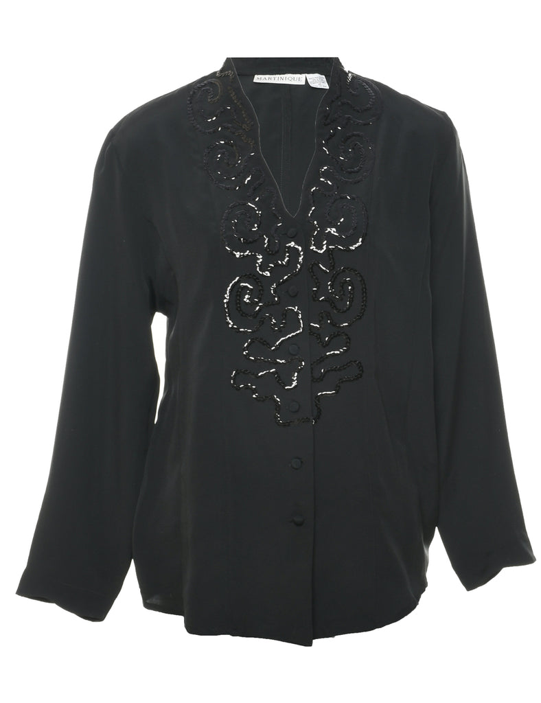 Sequined Evening Blouse - M