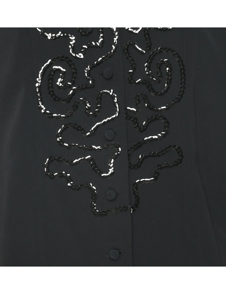 Sequined Evening Blouse - M