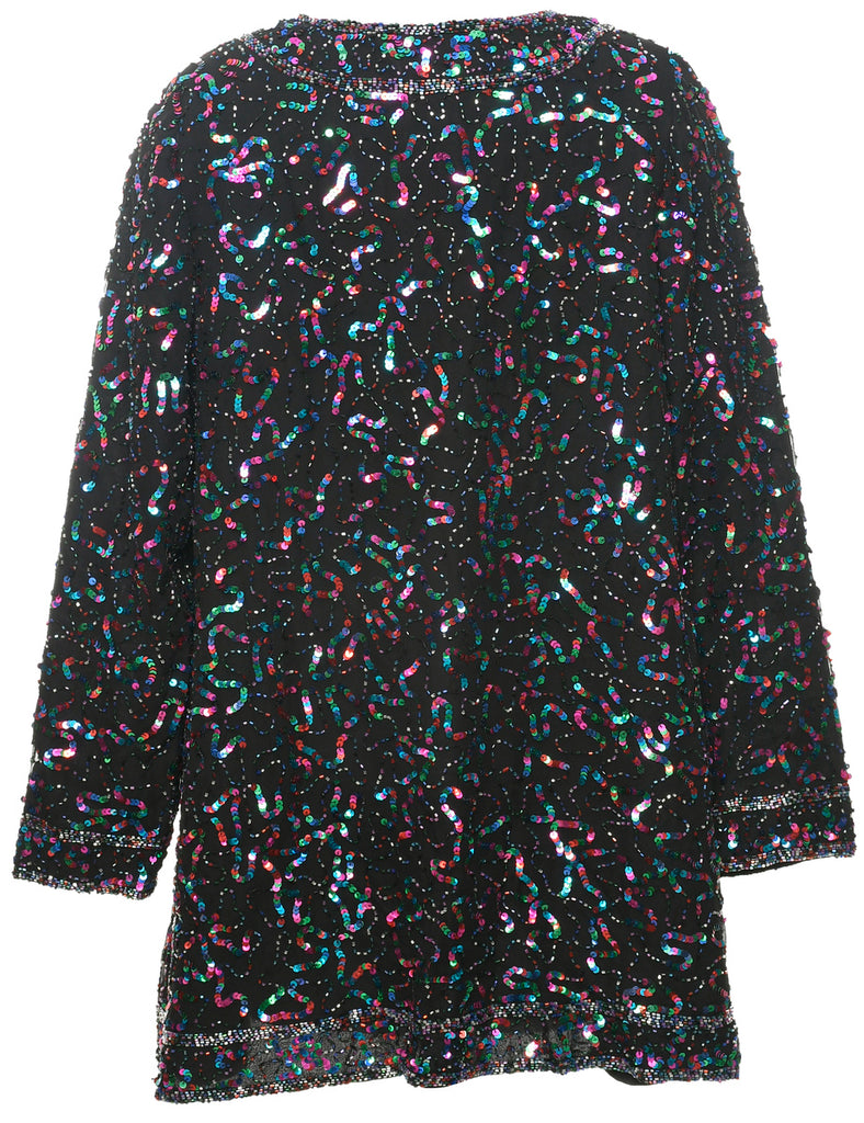 Sequined Evening Jacket - L