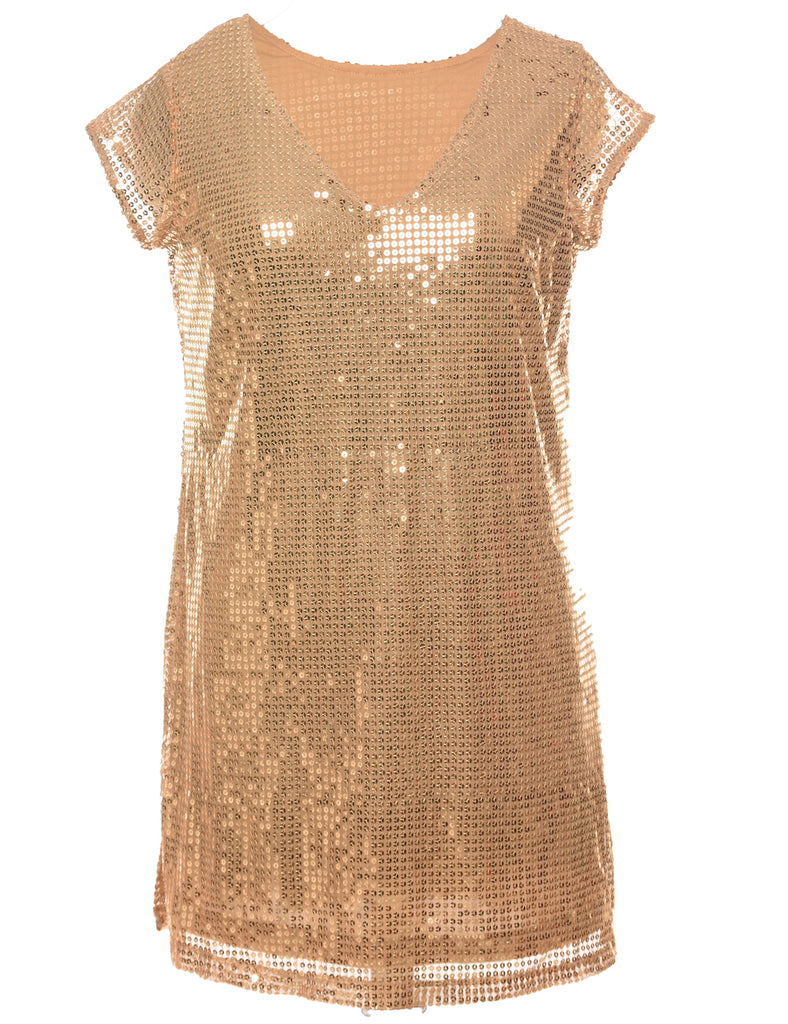 Sequined Party Dress - L