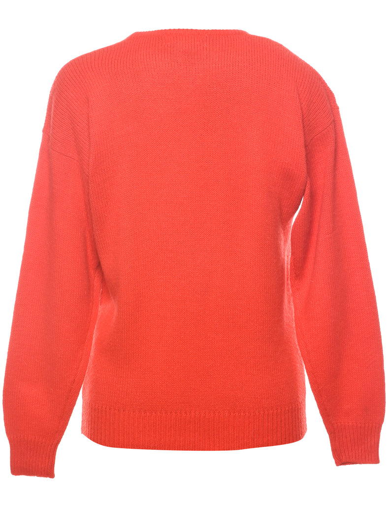Sequined Red Jumper - S