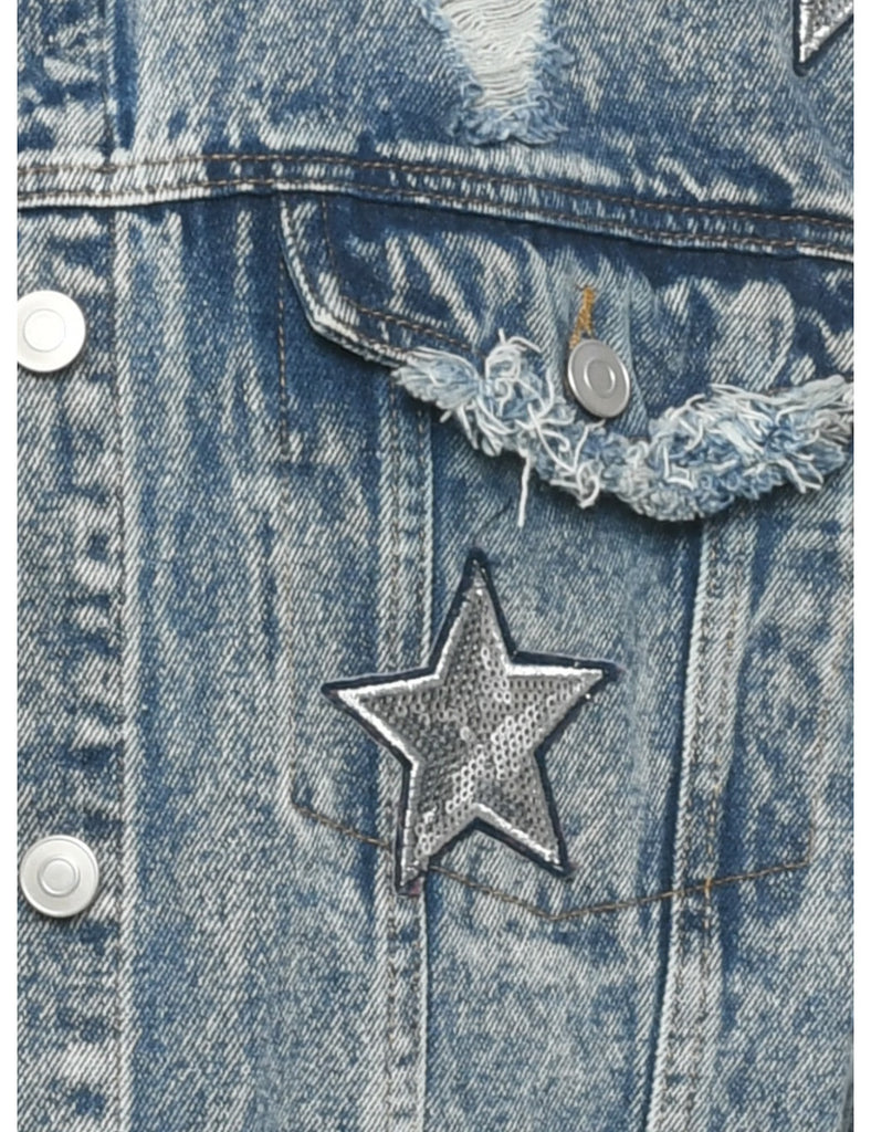 Sequins Denim Jacket - L