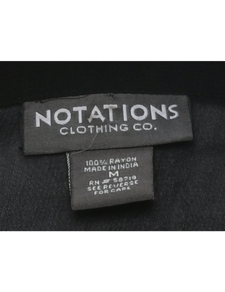 Sheer Beaded Party Blouse - M