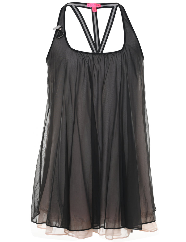 Sheer Black Babydoll - M