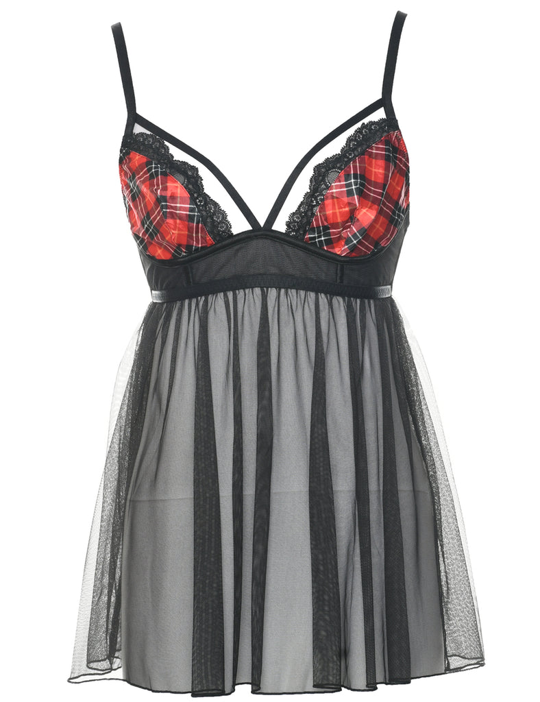 Sheer Black Babydoll - XS
