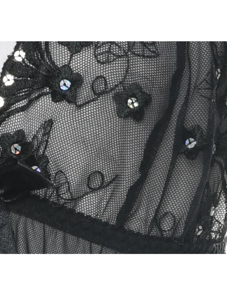 Sheer Black Babydoll - XS