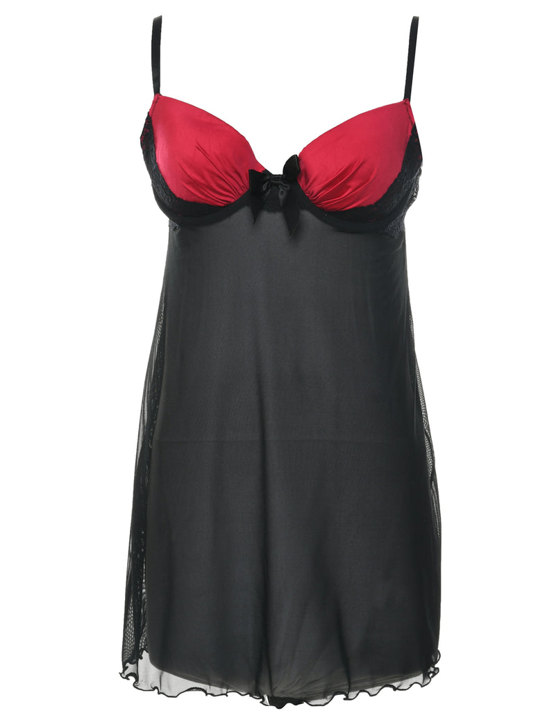 Sheer Black Bustier - S