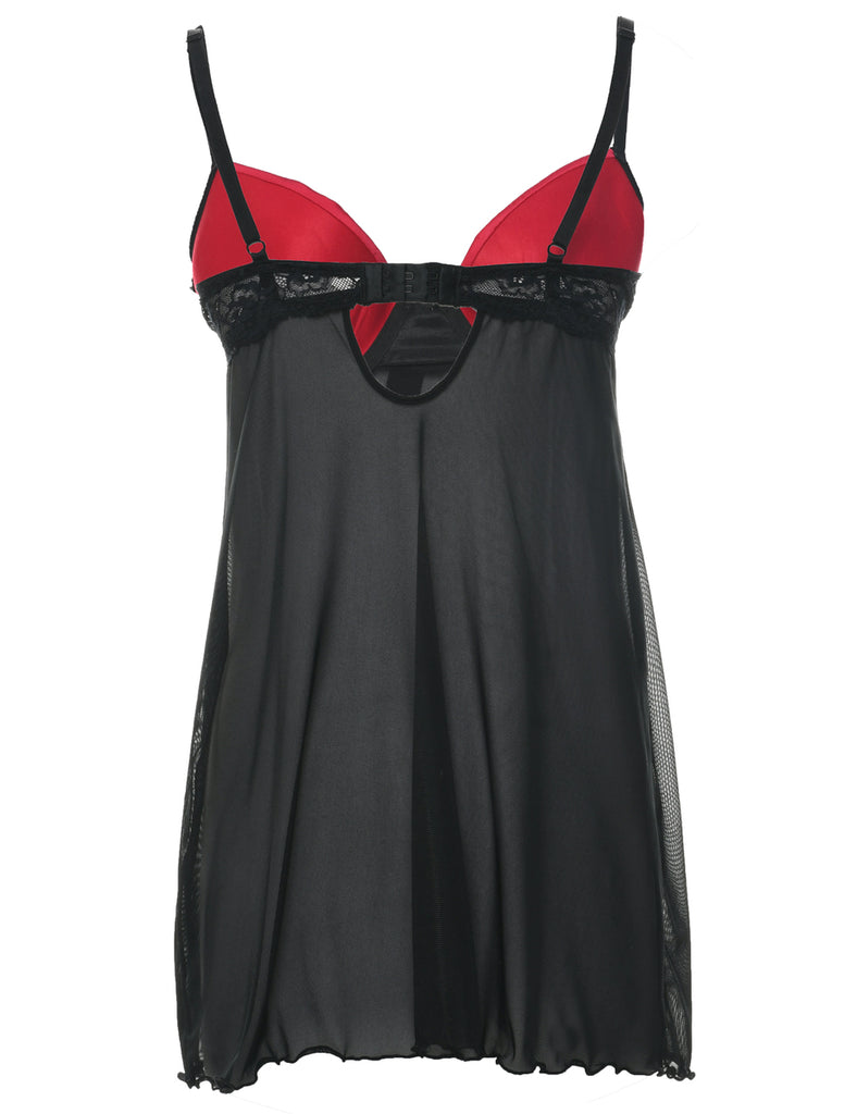 Sheer Black Bustier - S