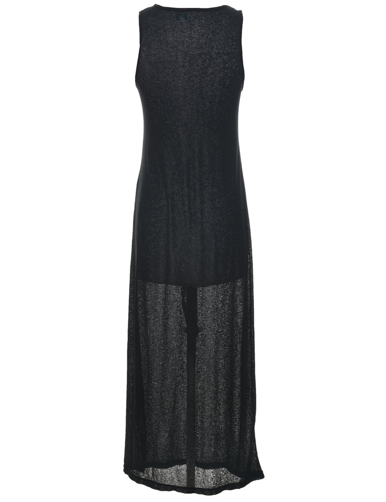 Sheer Black Maxi Dress - XS