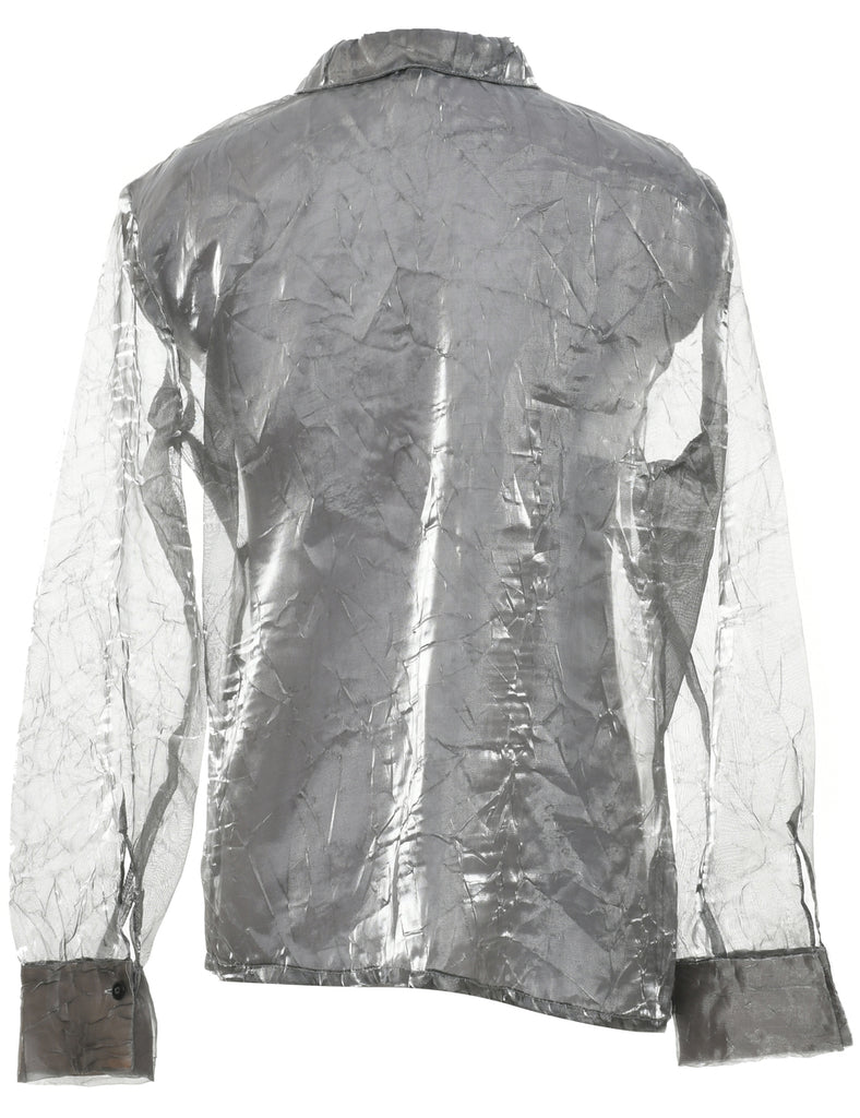 Sheer Effect Evening Blouse - M