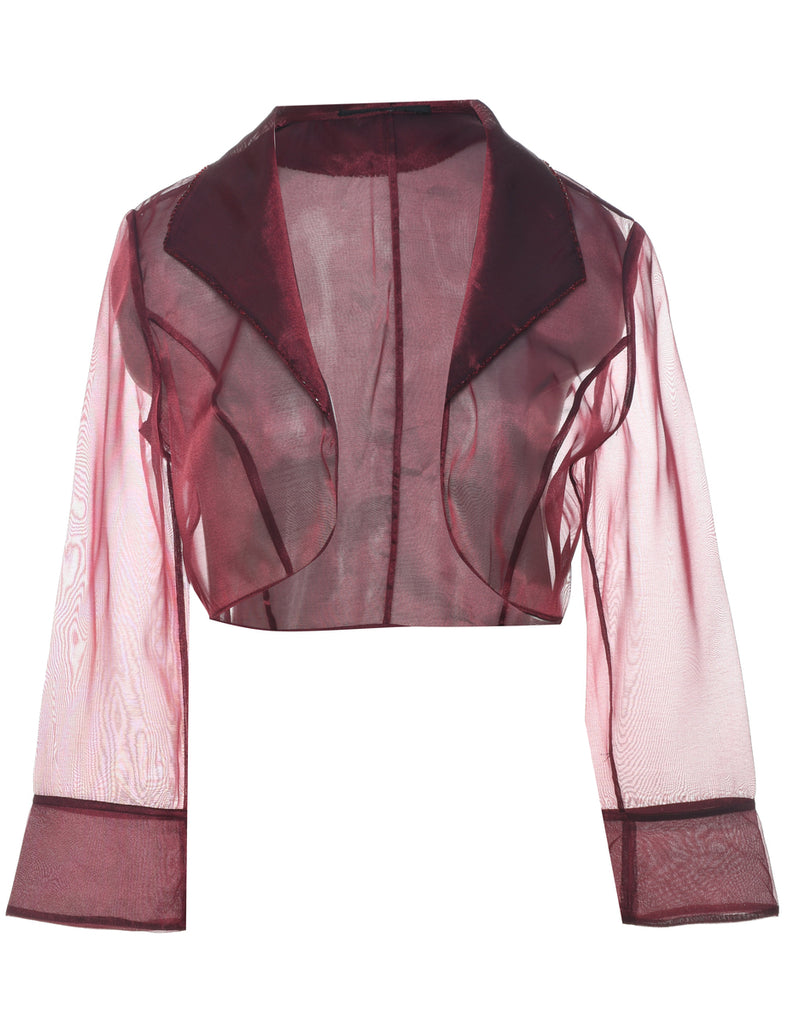 Sheer Effect Evening Jacket - M