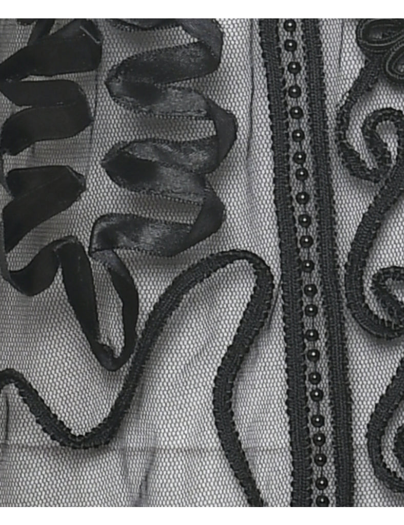 Sheer Effect Evening Jacket - L