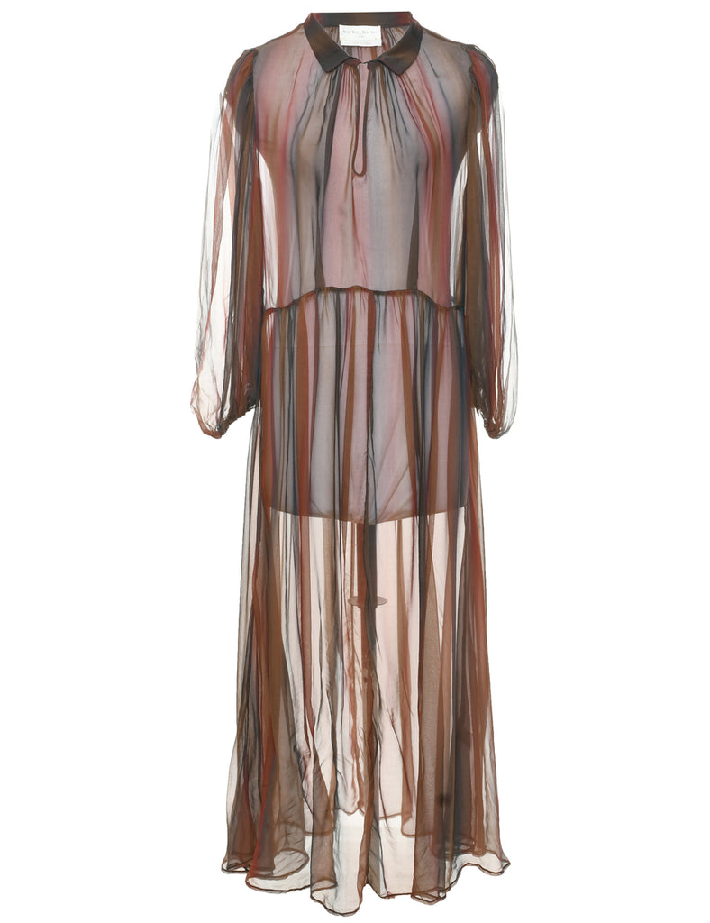 Sheer Maxi Dress - L