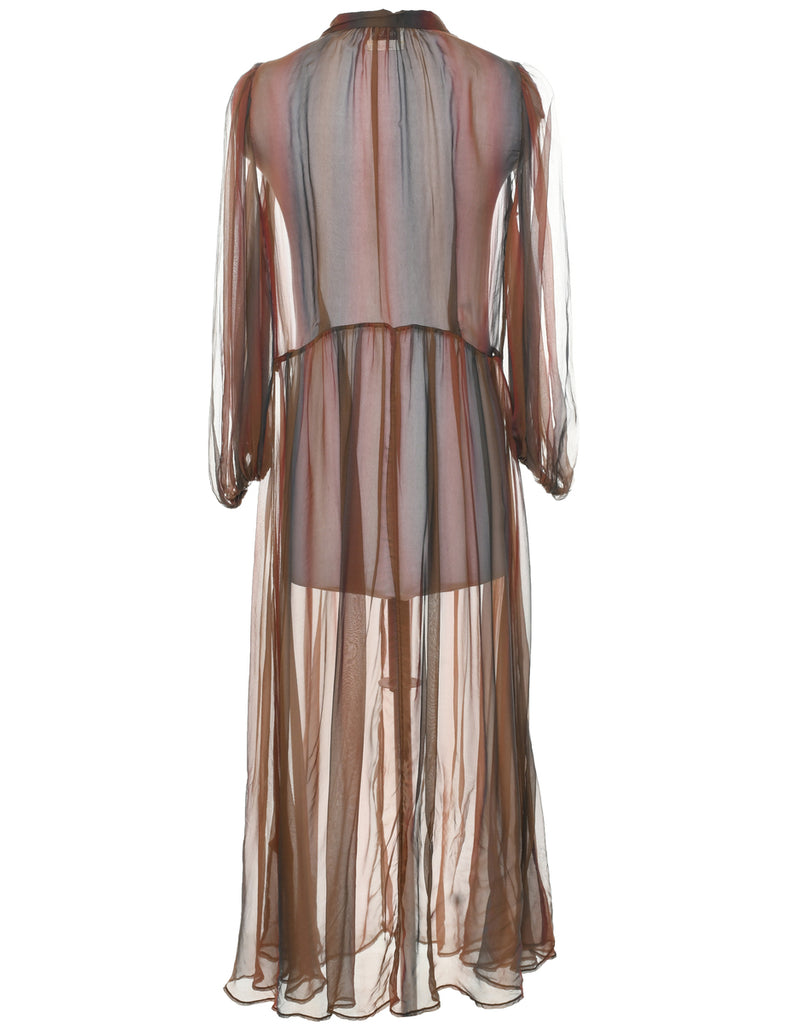 Sheer Maxi Dress - L