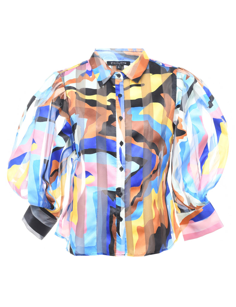 Sheer Psychedelic Shirt - M