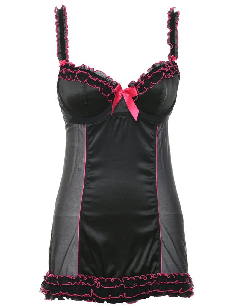 Sheer Y2K Black Babydoll - XS