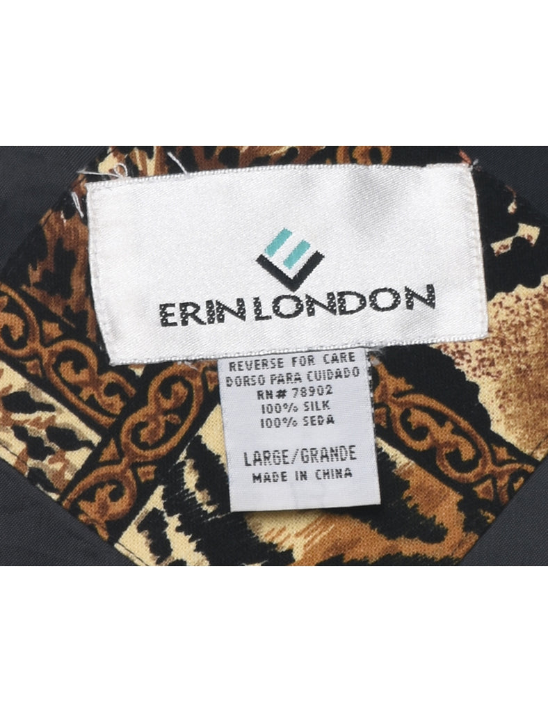 Silk Animal Print Jacket - L