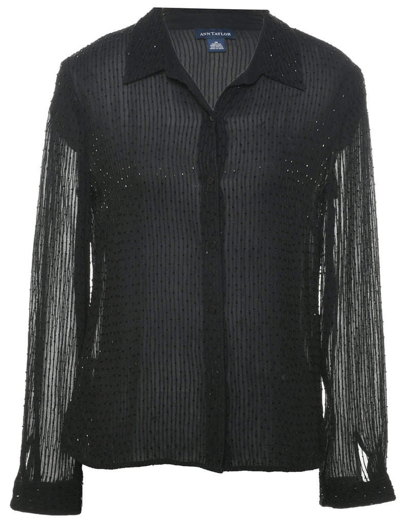 Silk Ann Taylor Evening Shirt - M