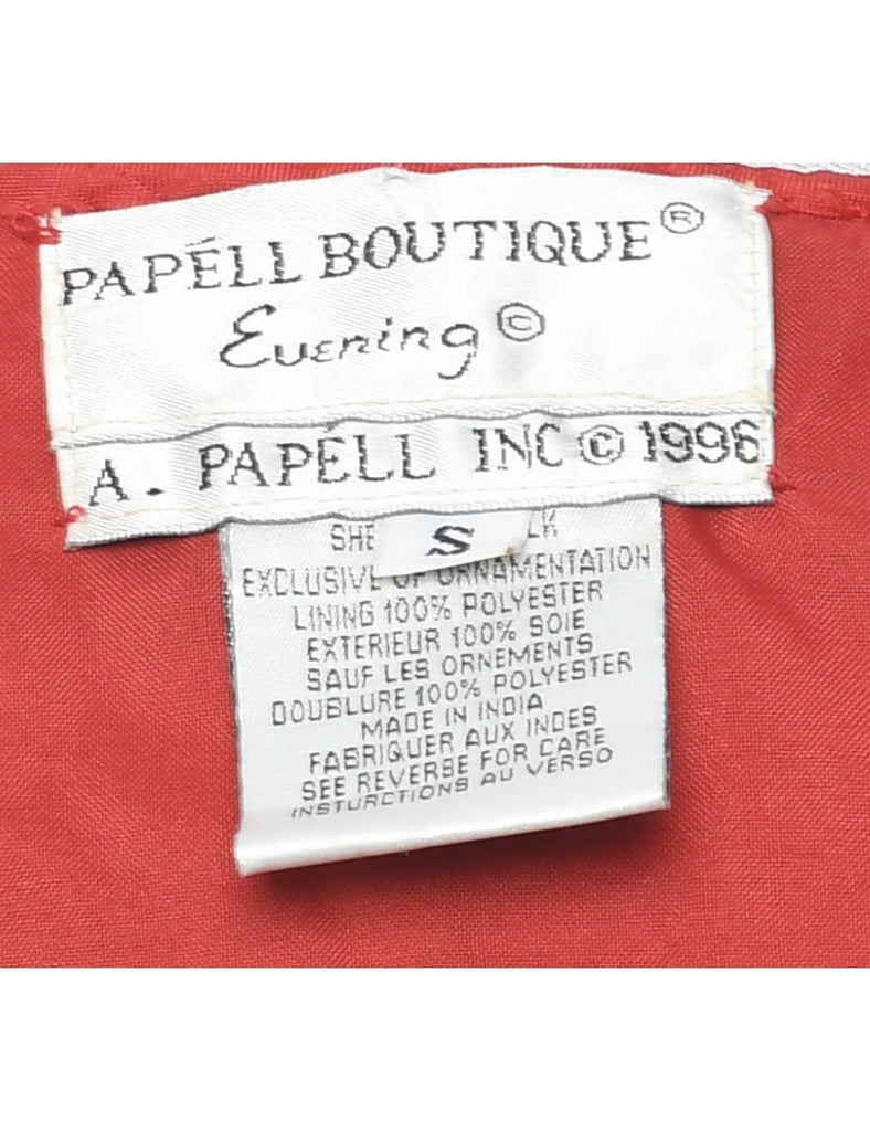 Silk Beaded Evening Jacket - S